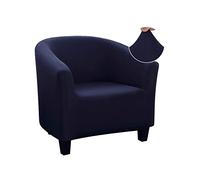 Jaotto Housse de Fauteuil Cabriolet 1 Place, Housse de Fauteuil Crapaud Extensible Chesterfield, Housse Fauteuil Salon Club il Lavable, Couverture de Fauteuil Facile à Installer(Bleu Marine,1 Pièce)