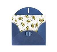 JaoXer Carte de vœux bleue - Cartes vierges amusantes avec imprimé avocats pour anniversaire, mariage, Saint-Valentin, anniversaire de mariage et invitations de fête