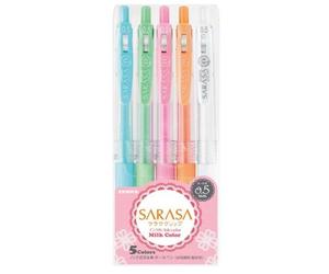 Japan Import Stylo Zebra Sarasa Mk - Lot De 5 Couleurs 0.5 Mm