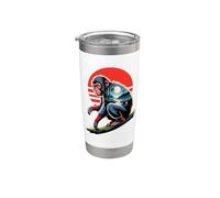 Japanese Style Art Ninja Macaque Macaques Gobelet isotherme en acier inoxydable double paroi