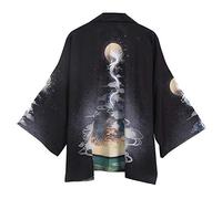 Japonais Kimono Cardigan Hommes et Femmes Manteau Haut Veste Robe Cloak Open Front Short Coat Impression Cloak Chinois Veste T-Shirt Yukata Pas Cher Grande Taille Tops 3/4 Manches