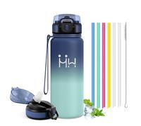 JAPORIA Bouteille d'eau en Acier Inoxydable 750ml, Gourde Isotherme avec Paille, Réutilisable, Étanche, sans BPA, pour Adulte, Extérieur