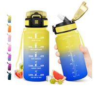 JAPORIA Gourde Sport 500ml, Gourde sans BPA, Bouteille de Motivation, Bouteille d'eau Anti Fuite, pour l'École, Bureau, Randonnée, Extérieur