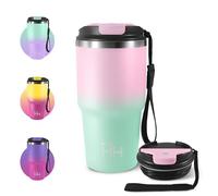 JAPORIA Tasse Isotherme 600ml, Tasse Isolante Premium en Acier Inoxydable, Étanche et Réutilisable, Mug avec Couvercle, sans BPA, Idéale pour Enfant, Adulte, Randonnée, Cyclisme, les Filles, Camping