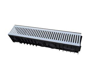 Jardibric - Caniveau Drainage A15 150 mm 1 m - Grille Acier Galvanisé - Polypropylène