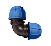 Jardibric - Coude Compression Ø32 mm PN10 - Raccord PE 32 mm Arrosage Enterré Irrigation