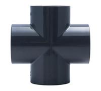 Jardibric - Croix PVC Pression Ø50 mm - Raccord 4 Voies à Coller - Raccord Canalisation Eau