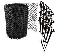 Jardibric - Grillage Gouttière 6 m x 16 cm avec Clips - Protection Feuilles Gouttière - Pare Feuille Gouttière PVC