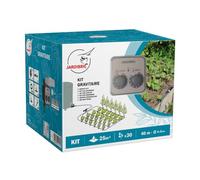 Kit d'arrosage goutte à goutte - 25m² couverture - Programmateur sans pression - 40m micro tuyau Ø6mm