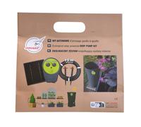 Jardibric - Kit Goutte à Goutte Solaire 15 m - Pompe - 15 Goutteurs | Programmable et autonome pour arroser depuis une réserve sans prise électrique.