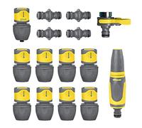 Lot de 9 Raccord Universelle Jardibric 1 Lance d'arrosage 1 Adaptateur pour Robinette 1 Connecteur Rapide en Plastique