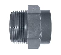 Jardibric - Mamelon PVC 40x49 Mâle vers 26x34 Femelle PN10 - Raccord PVC à Visser pour Arrosage Automatique Enterré