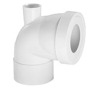 Jardibric - Pipe WC Coudée avec Piquage Ø40 / Ø100 - Emboîture 85/105 - Raccord Évacuation WC