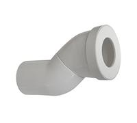 Jardibric - Pipe WC Orientable 45° Ø100 mm - Emboîture Ø50/100 mm | Facilite le raccordement des toilettes lorsque l’évacuation nécessite un décalage.
