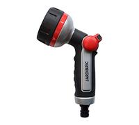Pistolet de Lavage et d'Arrosage Jardibric Métal Gainé 6 Jets dont 1 Jet Rotatif