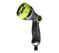 Jardibric - Pistolet d'arrosage métal gainé 3 en 1 Brossé 7 Jets GAMME PREMIUM