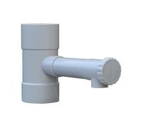 Raccord PVC récupérateur d'eau - Ø80 mm - Sortie Ø35 mm - Gris - Installation facile - Résistant aux intempéries