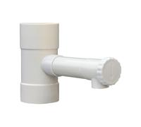 Raccord PVC récupérateur d'eau - Ø80 mm - Sortie Ø35 mm - Blanc Cassé - Installation facile - Résistant aux intempéries