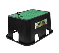 Regard de visite rectangulaire - 420x320x200 mm - Polypropylène - Vert/Noir - Pour 1 à 2 électrovannes