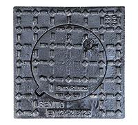 Jardibric - Regard Fonte B125 250x250 mm - Ø150 mm - Parking - EN124 | Sécurisez vos regards extérieurs avec un tampon en fonte ductile B125, adapté aux parkings et passages de voitures.