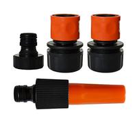 Jardibric - Set d'Arrosage Gros Débit avec Lance, 2 Raccords Rapides Ø25 mm et Nez de Robinet 26x34 - Idéal pour Système de Pompe