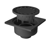 Jardibric - Siphon de Cour 200x200 mm Noir - Regard Évacuation Eau Extérieure Polypropylène
