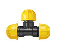Jardibric - Té Égal - Raccords de Compression PN10 (Ø25) - Connexion Fiable et Étanche pour Vos Systèmes d'Irrigation et d'Alimentation en Eau.