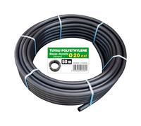 Couronne de tuyau d'arrosage enterré - PE BD - 6 bars - Ø20 mm - 50 m - Noir - Résistant aux UV - Installation facile