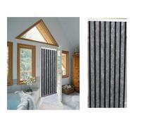 JARDIDECO Rideau de porte chenille Florence 90x220 cm - Gris Noir