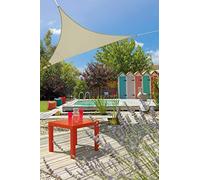 Jardiline Voile d'ombrage triangulaire Flex 3,60 x 3,60 x 3,60 m – Polyester/Élasthane – Ivoire