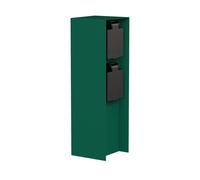 Jardin Colonne de prises POMI pour l'extérieur IP44 double inox vert carré 23