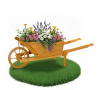 Jardin EDV-PRO Brouette/Diable en bois Fleurs 129 cm × 45 cm × 43 cm (L x l x h)