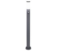 Jardin Lampadaire Eclairage extérieur Acier inoxydable Détecteur de mouvement Colonne anthracite Chemin de terrasse Set avec ampoules LED incluses