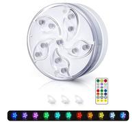 jardin piscine Eclairage Piscine LED, Lumière LED submersible Étanche IP68, 11 Couleurs Sous-Marines Lumiere Piscine avec Télécomm