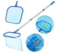JARDIN piscine Kit épuisette de Fond pour Piscine avec Manche Télescopique en Aluminium, Épuisette Piscine Filet de Écumoire pour