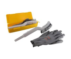 JARDIN PRATIC Outil de nettoyage pour tondeuses robotisées avec raclette - Brosse dure et brosse douce et broches de nettoyage pour roues