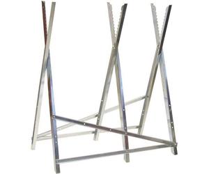 JARDIN PRATIQUE Chevalet de tronçonnage bûches en métal CT300 - 3 tréteaux - L76 x H77 cm