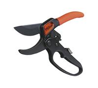 Garten Primus Sécateur de jardin 01010 à crémaillère, fermeture à une main — Noir/Orange 25x7,9x2,1 cm