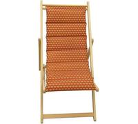 JARDIN PRIVE Chilienne matelassée en bois Helsinki poterie - Toile amovible