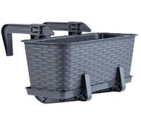 Jardin suspendu pour balcon - Pot de fleurs suspendu - Plastique, 40 cm - Avec poignées et support - Pour balcons - Pour fleurs et plantes vertes