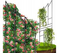 Jardin Terrasse Pergola pour rosiers - Idéal acier noir Support de plantes