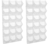 Jardin vertical en bac de plantation - Système de plantation mural avec 36 poches - Ensemble de 16 pièces - Plastique PP - Avec drainage - Pour balcon, rambarde et clôture