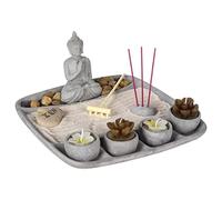 Jardin Zen Bouddha sur Un Plateau avec Bougies, Encens et décoration - Atmosphera