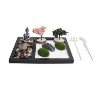 Jardin zen table sable statue Bouddha plateau bureau style japonais décoration
