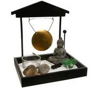 Atmosphera Jardin zen Tori Bois Noir 15 x 15 cm