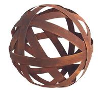Jardinex Boule déco métal ajourée - Rouille 40 cm