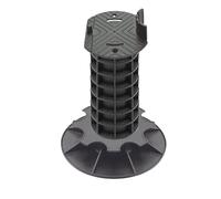 Jardinex Plot terrasse Bois réglable 26-29 cm - Noir
