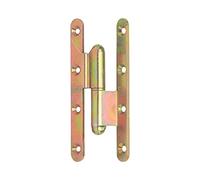 Paumelle à bois coudée 110x60x70mm 90° gauche acier zingué blanc 6474