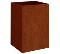 Jardiniera en métal - Grand pot de fleurs pour jardin et balcon - Fonte - Rectangulaire, 42 x 38 x 75 cm - Pour l'extérieur - Vert armée