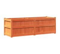 Jardinière 1 PC - Bac à fleurs - cire marron 150x50x50 cm bois de pin massif LL2232